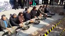 Imran Khan & Others Step Down For The Brick Laying Ceremony For Namal College