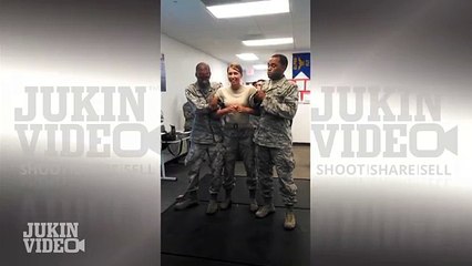United States Air Force Training  Gripping Reaction to Taser
