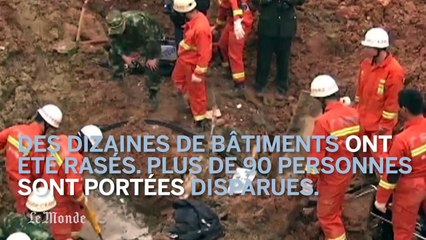 Impressionnante coulée de boue en Chine, 90 disparus