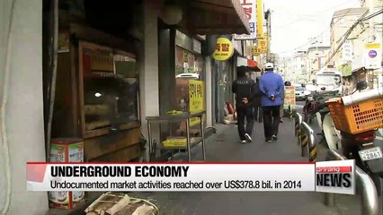 Korea's underground economy worth almost $380 billion last year