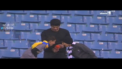 لقاء مع طفلين قبل مباراة  النصر و الشباب