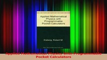 PDF Download  Applied Mathematical Physics With Programmable Pocket Calculators PDF Full Ebook