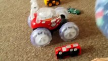 Toy Story SPIDERMAN vs Monster Truck and Disney CARS Toys Pixar Pixar Cars