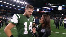 Réaction hilarante d'un joueur de NFL piégé par un coéquipier en pleine interview