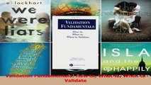 PDF Download  Validation Fundamentals How to What to When to Validate Download Full Ebook