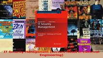 IT Security Management Lecture Notes in Electrical Engineering PDF
