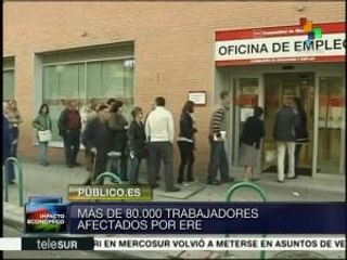 España: 80 mil trabajadores afectados por ERE