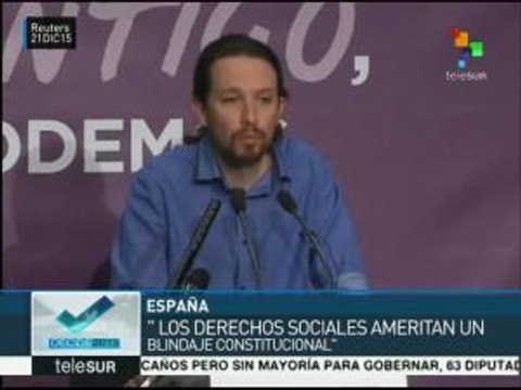 Pablo Iglesias: Constitución española debe blindar derechos sociales