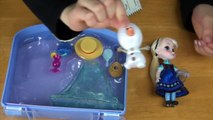 unboxing Disney Princess Frozen Elsa Mini Doll Playset Animator's Collection Toy Review