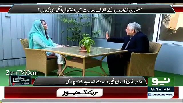 Om Puri Gets Irritated By Reham Khan Question