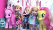 My Little Pony Disney Frozen Dolls MLP Pony Ride Elsa and Anna Ride Fluttershy and Pinkie Pie