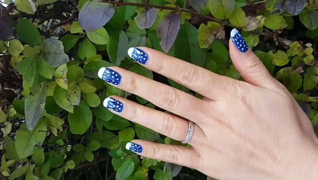 Easy Nails Art - snow flowers - Toothpick For Beginners