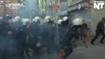Turkish Police Fire Tear Gas and Water Cannons At Protesters