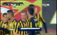 1-0  tJakob Johansson Goal Greece  Super League - 21.12.2015, AEK Athens 1-0 Levadiakos