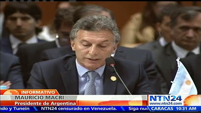 Macri no abandona su petición y pide en cumbre de Mercosur la pronta liberación de los presos políticos en Venezuela
