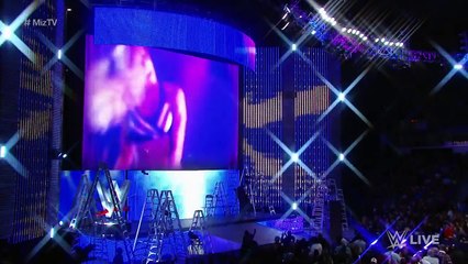 Charlotte snaps on the set of Miz TV Raw, December 7, 2015