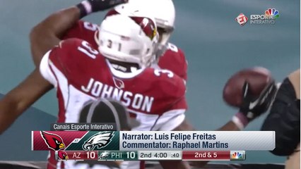 Announcers call David Johnson's TD in Portuguese
