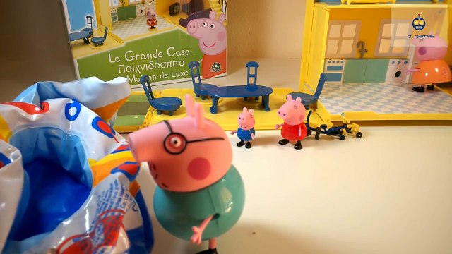 Игрушка Свинка Пеппа Мультик из игрушек Плавание Peppa Pig Cartoon Toy Swimming
