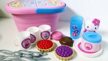 Peppa Pig Picnic Set Hello Kitty Play Dough Playset Play Doh Rainbow Colors Ice Creams Coo