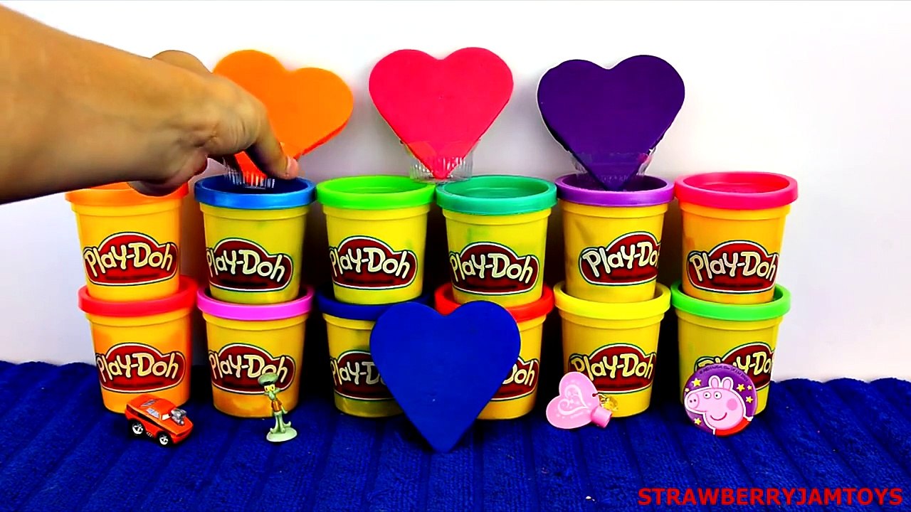Happy Valentine's Day! Play Doh Hearts Thomas and Friends Peppa Pig Cars 2 Kinder Surprise Eggs