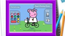 juegos para niños Pinta a Peppa Pig y su bicicleta - Peppa Pig with her bike Colorear Peppa Pig
