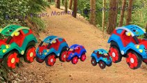 Forest Set Spiderman Finger Family Cartoon Animation Nursery Rhymes Forest VEhicles of Spi