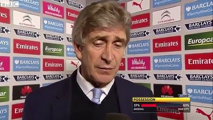 Manuel Pellegrini Post Match Interview - Arsenal 2-1 Man City