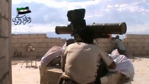 الفرقة الوسطى: تدمير BMB لقوات الأسد بصاروخ مضاد للدروع على جبهة المغير بريف حماة الشمالي