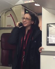 Air Hostess Springs a Jingle Bells Surprise