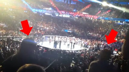 Fãs entram em confusão na arquibancada após anúncio de vitória de Nate Diaz no UFC