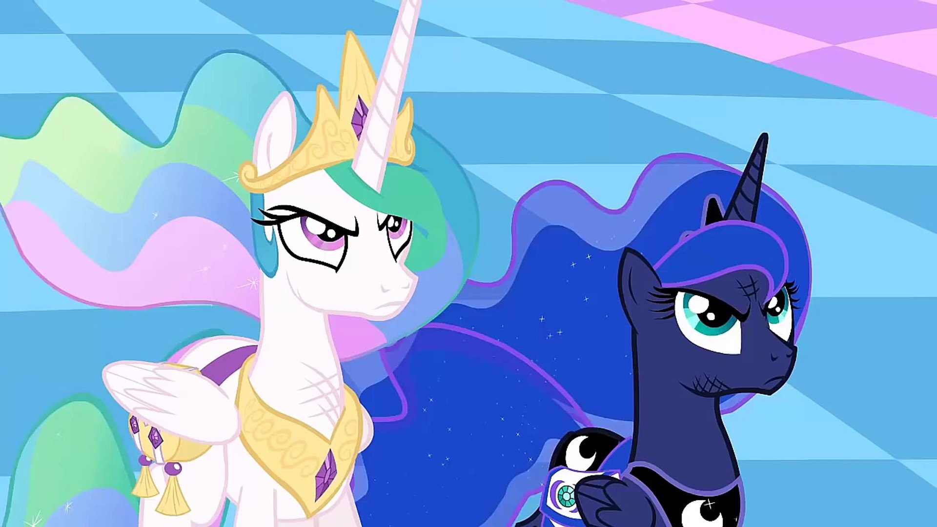 my little pony discord and celestia