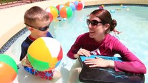 POOL TOYS CHALLENGE!!! Giant Pool filled with Surprise Bath Toys   Ariel Mermaids, TMNT &