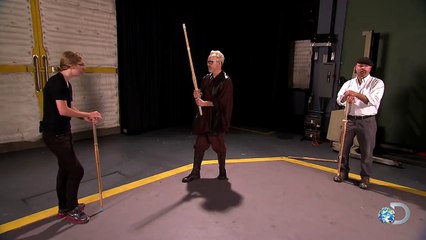 MythBusters Get Lightsaber Lessons