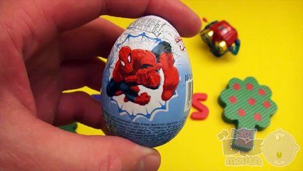 Spider-Man Surprise Egg Learn-A-Word! Spelling Outdoor Words! Lesson 9
