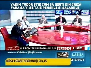 Vadim Tudor se injura cu Cristian Tantareanu, la OTV part 1of2