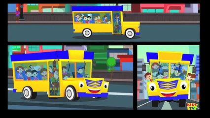 Wheels On The Bus Go Round And Round | Nursery Rhyme And Kids Songs For Children