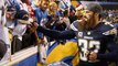 Chargers Eric Weddle Signs Autographs Post Game, Lays Down on 50 Yard Line At Qualcomm Stadium