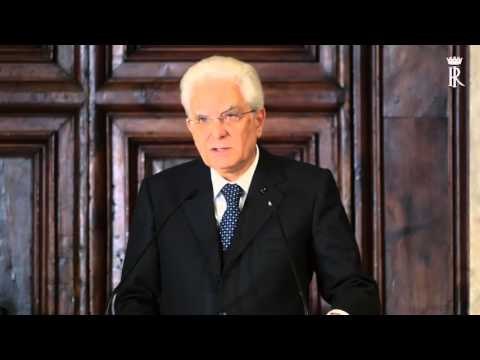 Roma - Gli auguri di Mattarella ai Rappresentanti delle Istituzioni (21.12.15)