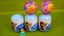 chupa chups balls Disney Frozen surprise toys vs Peppa Pig surprise eggs Chupa Chups edition
