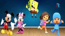 MICKEY MOUSE DORA I POCOYO SPONGEBOB Finger Family Cartoon Animation Nursery Rhymes For Ch