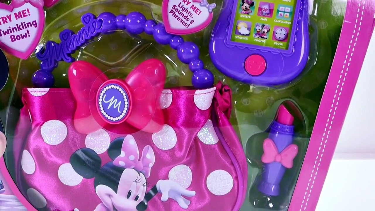 Minnie Mouse Twinkle Bows Electronic Bag with Play Doh Cell Phone Sunglasses & Play Purse