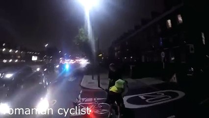 Cyclist and car crash caught on camera in London