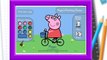 Colorea Pinta a Peppa Pig y su bicicleta - Peppa Pig with her bike Peppa pig juegos