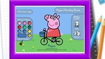 Colorea Pinta a Peppa Pig y su bicicleta - Peppa Pig with her bike Peppa pig juegos