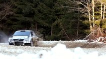 Skoda Fabia R5 Testing New R 5 drifting in the Snow