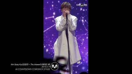 [MPD직캠] 김성규 직캠 너여야만해 The Answer Kim Sung Kyu Fancam Mnet MCOUNTDOWN 150514