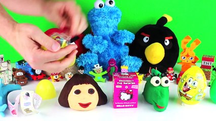 Descargar video: play-doh Play-Doh Dora The Explorer, Peppa Pig and Spongebob Squarepants Surprise Eggs hello kitty