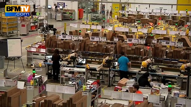 Les entrepôts d'Amazon tournent à plein régime avant Noël