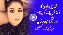 Qandeel Baloch message for Nawaz Sharif,PMLN supporters should not waith this