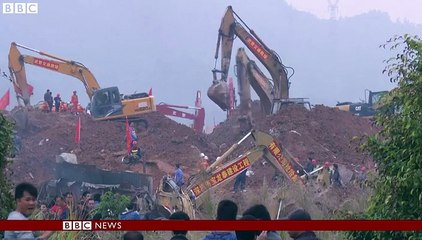 Watch China landslide First body found amid signs of survivors - BBC News Dailymotion
